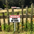 thumbnail image 7 of Kurmntregon Warning Beware Of Dog Sign With Stake Private Property Animal Yard Caution Neighborhood Farm Lawn Prop Walkway Porch Decorations,Street Business Outdoor Aluminium Décor 8x12inch, 7 of 7