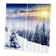thumbnail image 5 of Cortina de ventana de 2 paneles con ojales opacos impresos en 3D, extra ancha Sol de invierno, 5 of 7