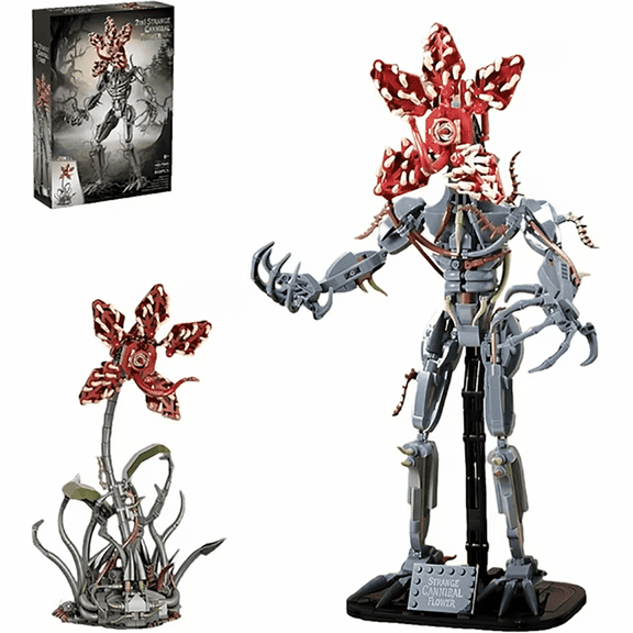 GZBricker Stranger Flower Building Sets Compatible with Lego Flowers 2 in 1 Demogorgon Horror Scream Halloween for Adults Girls 858PCS