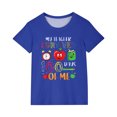 thumbnail image 2 of Fiudx Camiseta para Niños, Suave Mezcla de Poliéster y Elastano, Cuello Redondo, Manga Corta, Cómoda, Uso Diario Informal, Niño/Niña, Estilo Lavado a Mano., 2 of 6