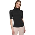 thumbnail image 1 of DKNY Womens Puff-Sleeve Shell Blouse, black, L, 1 of 1