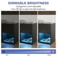 Hommpa Modern Nightstand with Charging Station 2 Drawers High Gloss Bedside Table RGB LED