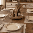 thumbnail image 6 of 12in Round Brown Wood Beaded Tray - Decorative Living Room, Coffee Table, Kitchen Table, Dining Room or Farmhouse Serving Tray, 6 of 9