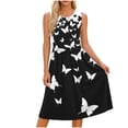 thumbnail image 2 of asdoklhq Bodycon Dresses for Women Pastel Elegant Women Sexy Sleeveless Tank Dresses Crewneck Summer Tight Stretch Blue L, 2 of 2