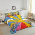 YST Hippie Girl Comforter Full Girls Bedding Set for Adult Youth,Retro