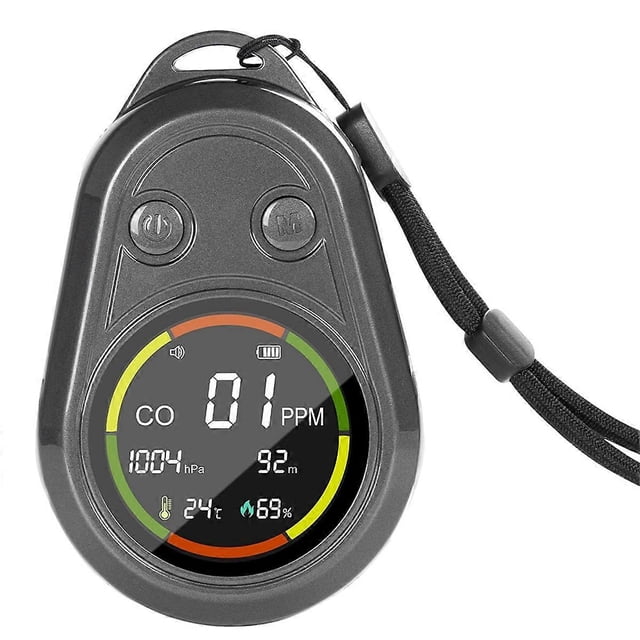 5-in-1 Air Quality Monitor Air Quality Meter Detects Humidity Temperature CO Carbon Monoxide Altitud
