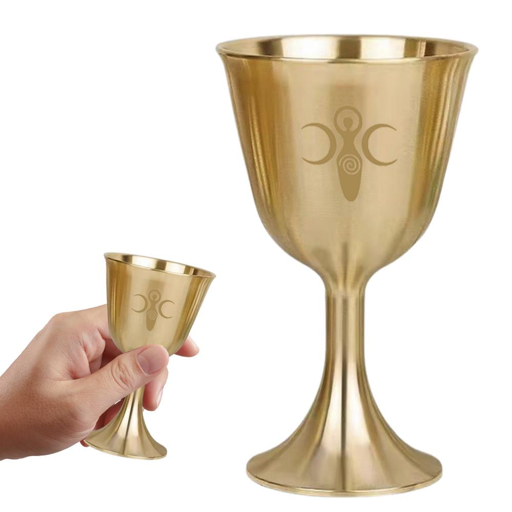 Catinbow Altar Chalice Vintage Pentagram Altar Goblet Chalice Altar