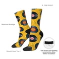 thumbnail image 4 of Sigee Retro Vinyl Records for Contrast Design Soft Moisture-Wicking Socks Crew Casual Athletic Stretchy Loose Middle Tube Socks, 4 of 6