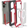 thumbnail image 3 of Funda GHOSTEK Atomic para iPhone 14 PRO Aluminio Transp Roja MagSafe, 3 of 9