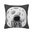thumbnail image 1 of Square Throw Pillow Covers with Core, Moon Astronaut Illustration Pillows for Sofa Beds, 20"x20", 1 of 9