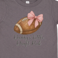thumbnail image 4 of Inktastic Daddy's Little Draft Pick Football Pink Bow Boys or Girls Toddler T-Shirt, 4 of 5