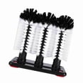 thumbnail image 3 of M Buder 3 Brushes Bar Glass Cups Washer for Sink with Suction Cup Base, Heavy Duty Manual Glass Cleaning Scrubber for Cocktail and Wine Glasses, 7.5 x 3.9 x 7.5 inches / 19 x 10 x 19 cm, 3 of 9