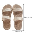 thumbnail image 2 of Raindrops 1Par Sandalias De Paja Beige Para Con Suela Trenzada Y Plano, 2 of 8