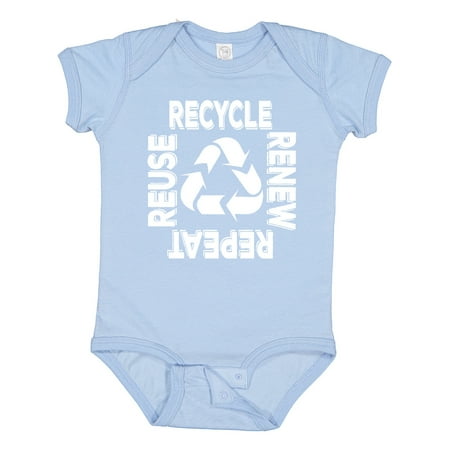 

Inktastic Recycle Renew Reuse Repeat Earth Day Boys or Girls Baby Bodysuit