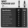 thumbnail image 6 of ToiletTree Products Nose Hair Trimmer with LED Light - Stainless Steel, Heavy-Duty Casing - High-Quality Ear & Nose Hair Trimmer - Men's Grooming Trimmer for Beard, Eyebrows, and Ears, 6 of 7