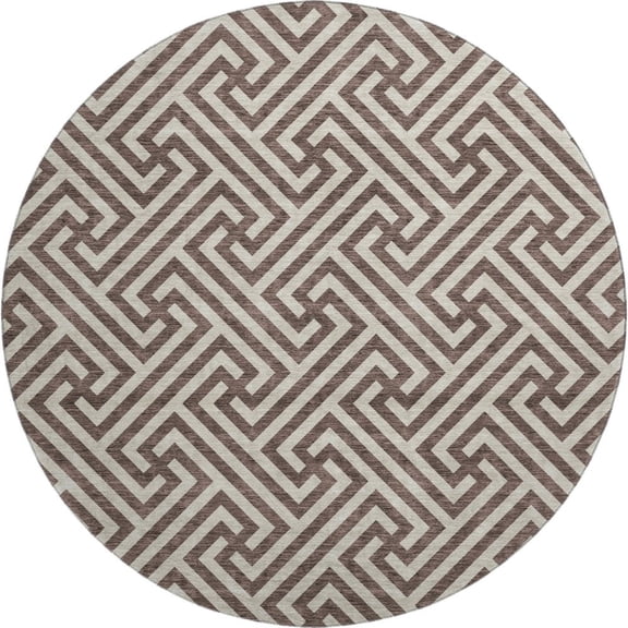 Dalyn Rugs Premium Machine Washable Mayfield AMF731 Brown 8' x 8' Round Rug