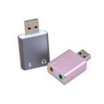 thumbnail image 1 of Adaptador De Sonido Estéreo Externo Usb A Audio Con Conector Para Auriculares Y Micrófono De 3,5 Mm (Paquete De 2) Para Dispositivos De Audio Usb Windows Mac Linux Pc Computadoras Portátiles De Escrit, 1 of 1