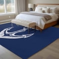 thumbnail image 4 of Nautical Area Rugs 5x7 ft Anchor Rope Coastal Navy Blue Minimalist Washable Rug Non Slip Indoor Carpet Absorbent Floor Mat for Living Room Bedroom Dining Room, 4 of 9