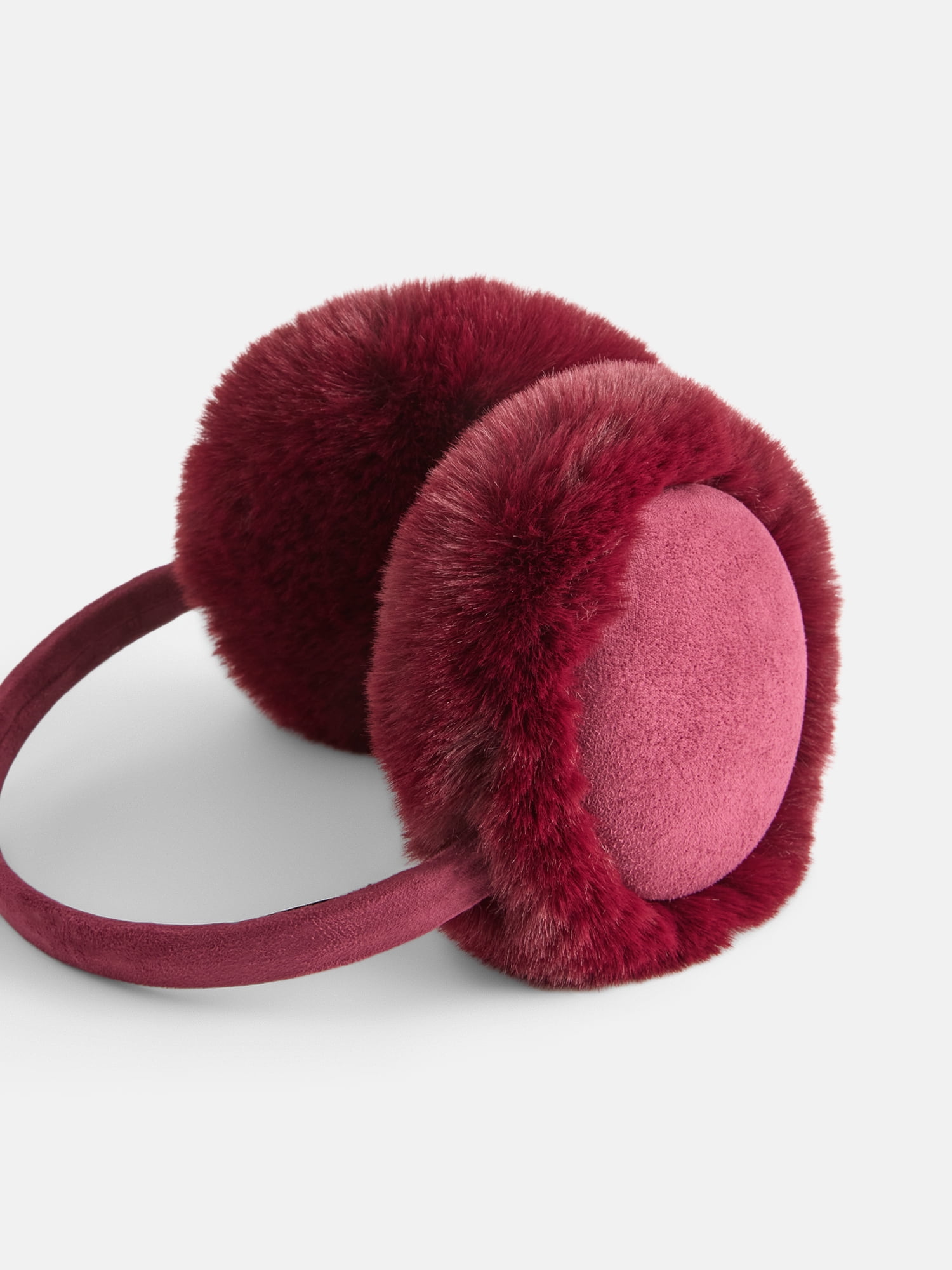 MNYC Women's Earmuff w/ Scrunchie Set Burgundy Multi