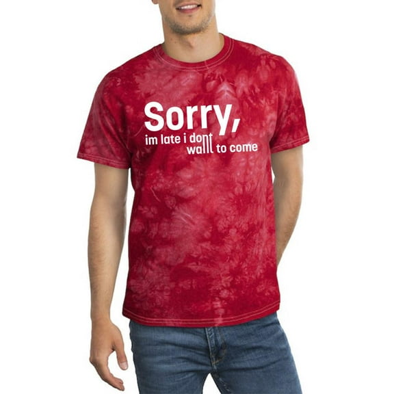 I Don't Want To Come Tie Dye Crystal Men -Image by Shutterstock, Male XX-Large