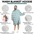 thumbnail image 5 of Wearable Oversized Blanket,Light Blue Christmas Santa Pattern Wearable Blanket Hoodie for Adults,Cozy Hooded Blankets with Super Pockets,Super Warm Fuzzy Pullover for Women & Men, 5 of 6