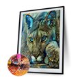 thumbnail image 2 of Cuadro de dibujo de taladro redondo completo 5D, pintura de diamante Animal, adorno para sala de estar Hugtrwg Para estrenar, 2 of 9