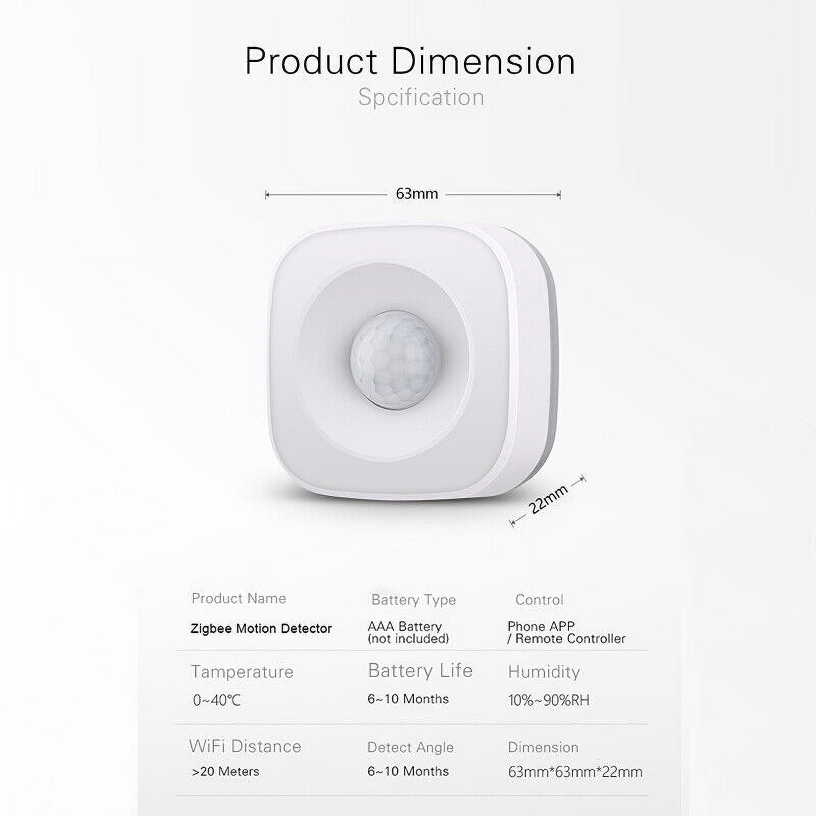 Infrared Detector Motion Sensing, Easy Installation, Requires eWelink Gateway for Zigbee Home Security