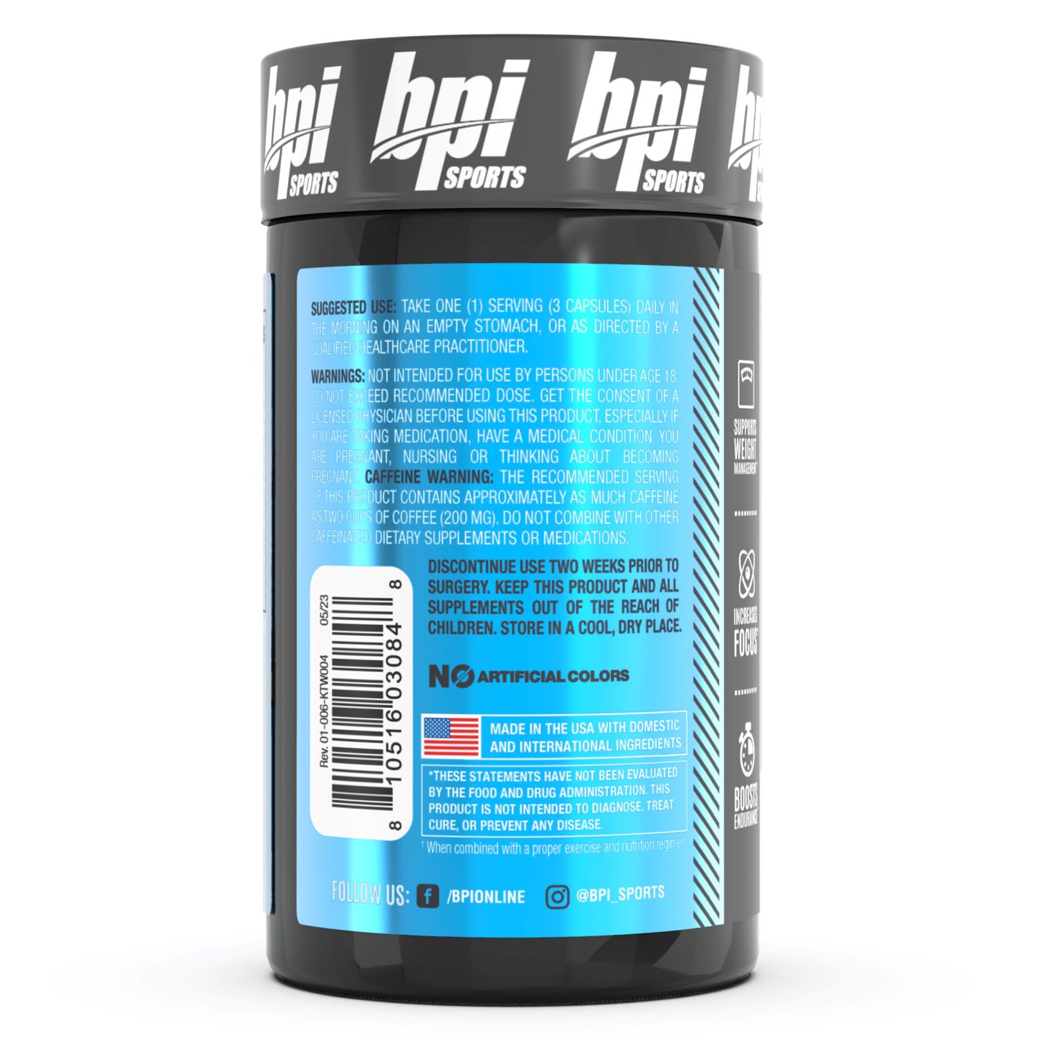 BPI Sports Keto Weight Loss Dietary Supplement, 75 Capsules - image 3 of 7