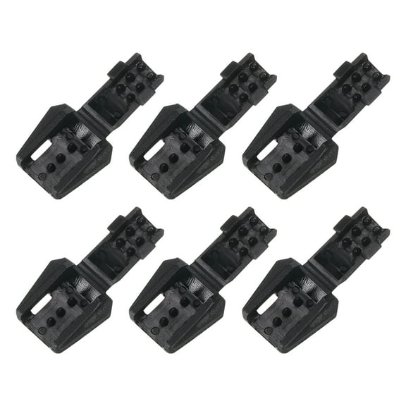 Uxcell 6Pack Nylon Cord End Tips Zipper Pull Cord Stopper Ends Lock (18x18mm, Black)