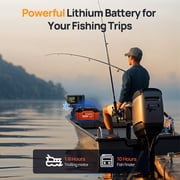 ECO-WORTHY Portable 12V Lithium Battery, 20Ah LiFePO4 Deep Cycle Rechargeable Battery, Built-in BMS, 4000+ Cycles,Perfect for Outdoor Camping Fishing RV Marine Trolling Motor Fishfinder