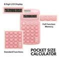 thumbnail image 5 of BAZIC 8-Digit Dual Power Calculator Pocket Size, Solar Powered & Battery, Assorted Pastel Colors, 24-Packs, 5 of 7