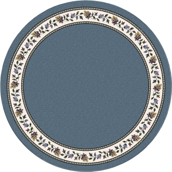 Milliken Signature Area Rug SYMPHONY LAPIS SOLID Symphony 07001 Petals Solid, 7' x 7'