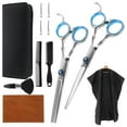 thumbnail image 1 of Hair Cutting Scissors Set  12Pcs Professional Haircut Scissors Kit With Thinning Scissors  Hair Razor Comb  Cape  Clips  Storage Bag For Barber Salon, 1 of 11