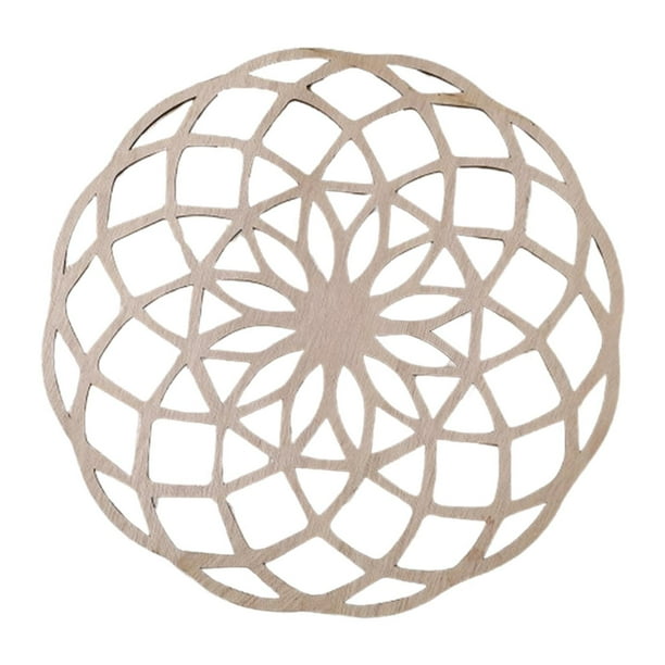 Adorno sagrado redondo de madera para pared, decoración rústica colgante de 12 pulgadas para Estilo B