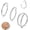 Silvery, variant on 3 pcs Nose Rings Hoops - Nose Hoops 16G CZ Clicker Septum Nose Ring Lip Helix Cartilage Hoop Earring Daith Rook Conch Body Piercing Jewelry for Women Men 6MM 8MM 10MM 12MM