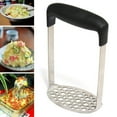 thumbnail image 1 of Heavy Duty Stainless Steel Potato Masher Wooden Cooking Utensils Set Cooking Utensils Holder for Countertop Cooking Utensils Set with Holder Cooking Utensils Set Stainless Steel Pots Cooker Set, 1 of 3