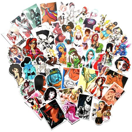 Sexy Anime Stickers Pack Cartoon Beauty Stickers Bomb Women Pinup Girls Stickers And Decals Vintage Retro Stickers For Laptop Luggage Skateboard Guitar Bike Bumper Helmet Cartoon Anime Beauty 100pcs Walmart Canada