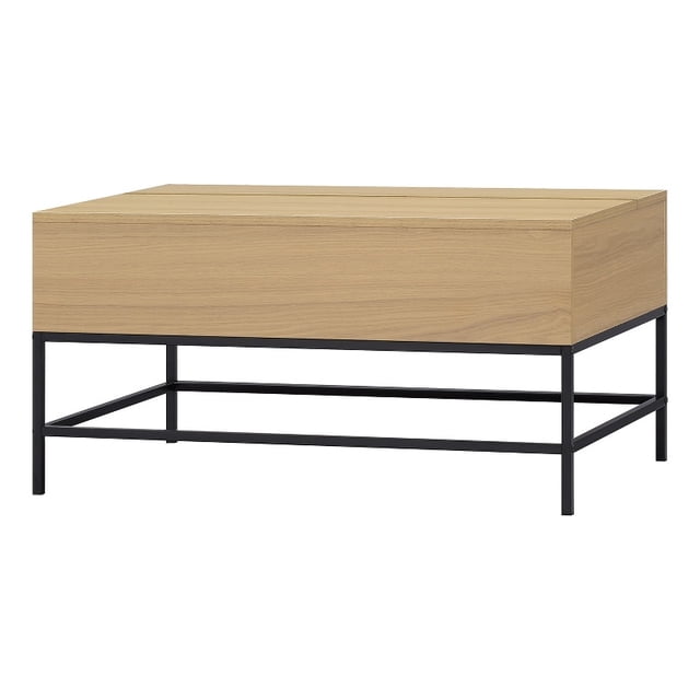Safco Table Basse de Rangement avec Plateau Relevable et Base en Acier