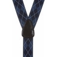 thumbnail image 3 of H. A. Sheldon Men's Blue Argyle Suspenders - 1.38 Inch Wide Clip 46" for 5'2" to 6'1" tall, 3 of 4
