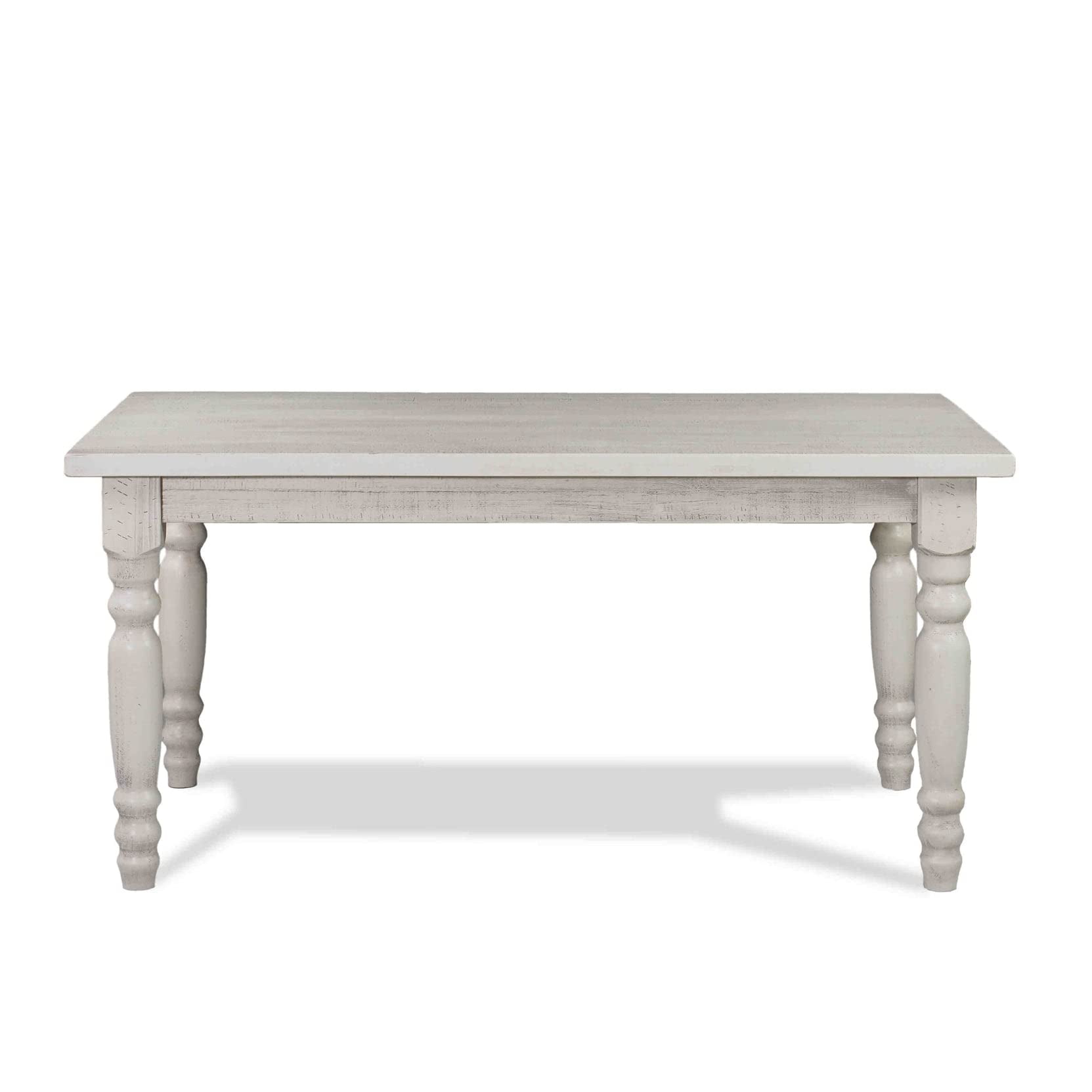 Grain Wood Furniture Valerie Original Solid Wood 63" Dining Table, Off-White