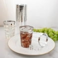 thumbnail image 3 of 100 Pack 12 oz Silver Plastic Cups, Silver Rimmed Disposable Cups, Party Wine Glasses Cocktail Glasses Premium Cups with Silver Rim, 12 Ounce Plastic Tumblers For Party, 3 of 7