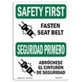 thumbnail image 1 of SignMission OS-SF-D-1014-L-10797 Premiers Signes de Sécurité OSHA - Attachez la Ceinture de Sécurité Bilingue, 1 of 1