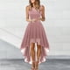 thumbnail image 1 of Vestidos de Fiesta Elegantes de gasa Vestido de fiesta irregular Vestido de fiesta con costuras de encaje Vestido de noche Ygjytge Rosa T M para Mujer, 1 of 8