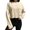 Beige, variant on Dagegui Women's Cropped Sweaters Casual Crew Neck Long Sleeve Knitted Pullover Tops Fall Comfy Jumper Sweater Gray,Free Size