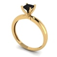 thumbnail image 2 of Clara Pucci 14K Yellow Gold 0.5ct Onyx Solitaire Ring for Women, 2 of 8