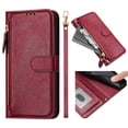 thumbnail image 1 of Filp Case for ASUS ROG Phone 8/8 Pro Zipper Pocket Magnetic Flip Wallet Phone Case with 7 Card Slots and Wrist Strap, 1 of 5