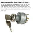 thumbnail image 3 of Ignition Starter Switch, Impact Resistant AR58126 Keyed Ignition Switch  Direct Replacement with 2 Keys for Tractor, 3 of 7