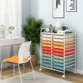 thumbnail image 4 of Gymax Office Rolling Cart 20 Storage Drawers Scrapbook Paper Studio Organizer Macaron, 4 of 10