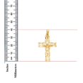 thumbnail image 4 of 14K Yellow Gold Religious Crucifix Charm Pendant for Necklace Chain | Jewelry Gift for Men Women | 40 x 28 MM | 4.3 grams, 4 of 9