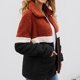 thumbnail image 4 of Pntutb Mujer Otoño Invierno Solapa Colorblock Manga Larga Botón Felpa Chaqueta tops Rollbacks Pntutb Pntutb-3935, 4 of 9